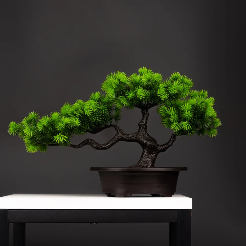 27cm Artificial Pine Bonsai – Fake Tree Ornament for Home, Room & Desktop Decoration