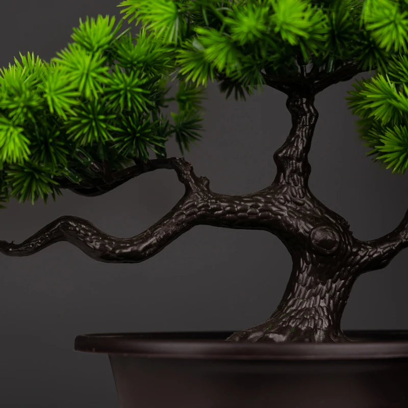 27cm Artificial Pine Bonsai – Fake Tree Ornament for Home, Room & Desktop Decoration
