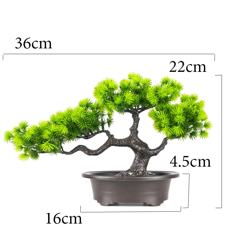 27cm Artificial Pine Bonsai – Fake Tree Ornament for Home, Room & Desktop Decoration