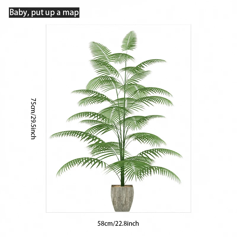 Waterproof Self-adhesive Green Plant Potted Wall Sticker