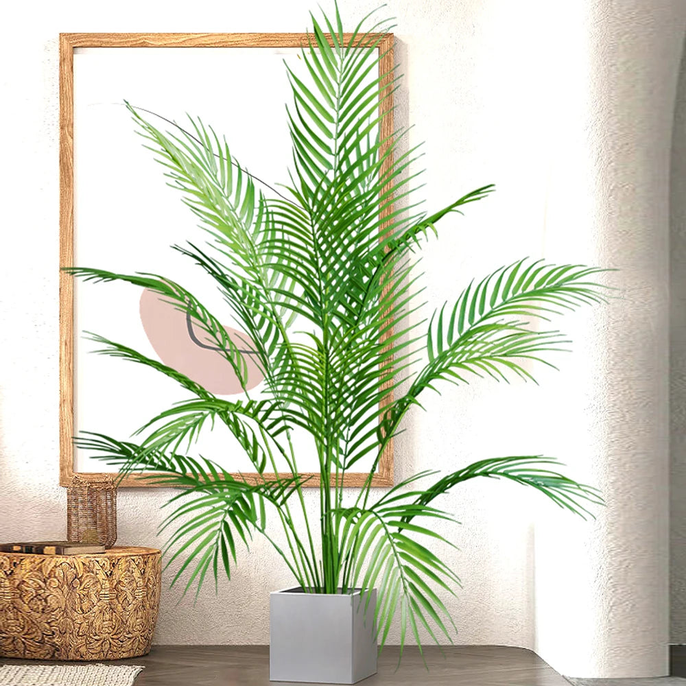 arge Artificial Palm Tree 50–88cm – Tropical Fake Green Plant for Home, Office & Garden Decor