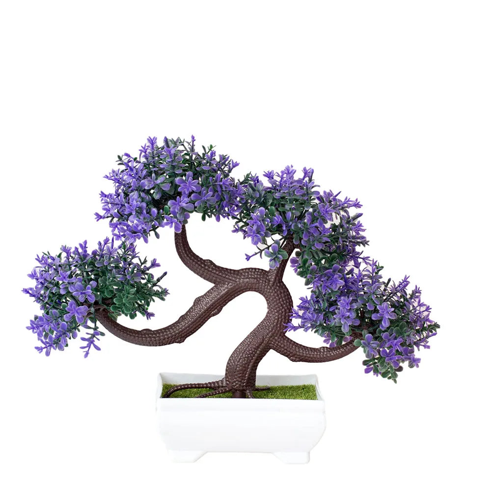 Artificial Bonsai Tree in Pot – Small Fake Plants for Home, Office, Garden & Tabletop Decoration