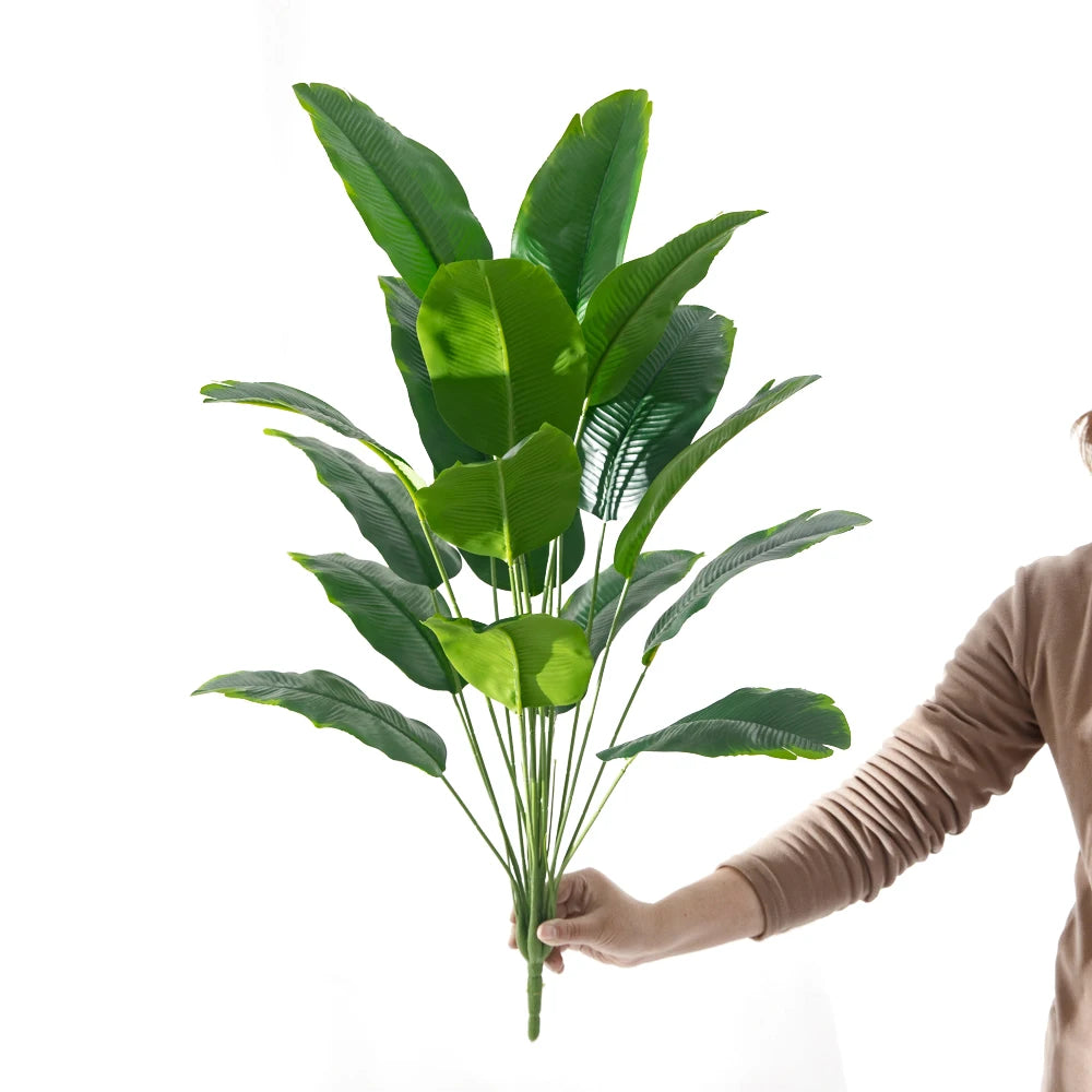 Large Artificial Tropical Palm Tree – Real Touch Fake Banana & Monstera Plant for Home, Garden & Party