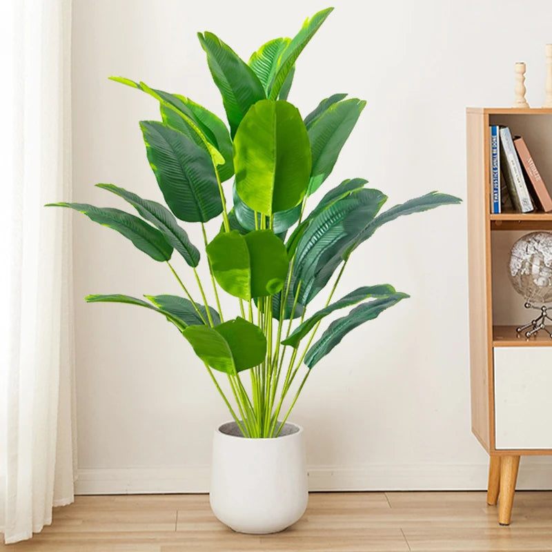 Large Artificial Tropical Palm Tree – Real Touch Fake Banana & Monstera Plant for Home, Garden & Party