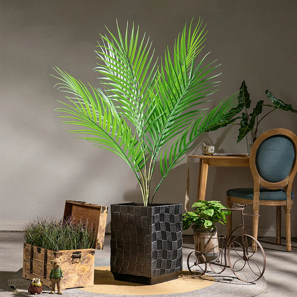 arge Artificial Palm Tree 50–88cm – Tropical Fake Green Plant for Home, Office & Garden Decor