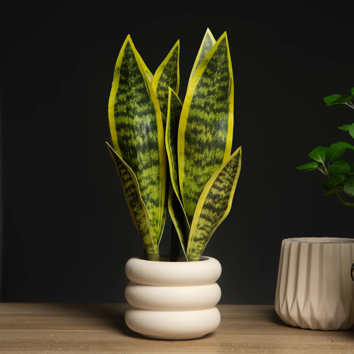 "32/37cm Artificial Sansevieria – Faux Tiger Fur Snake Plant for Home, Office & Balcony Decor"