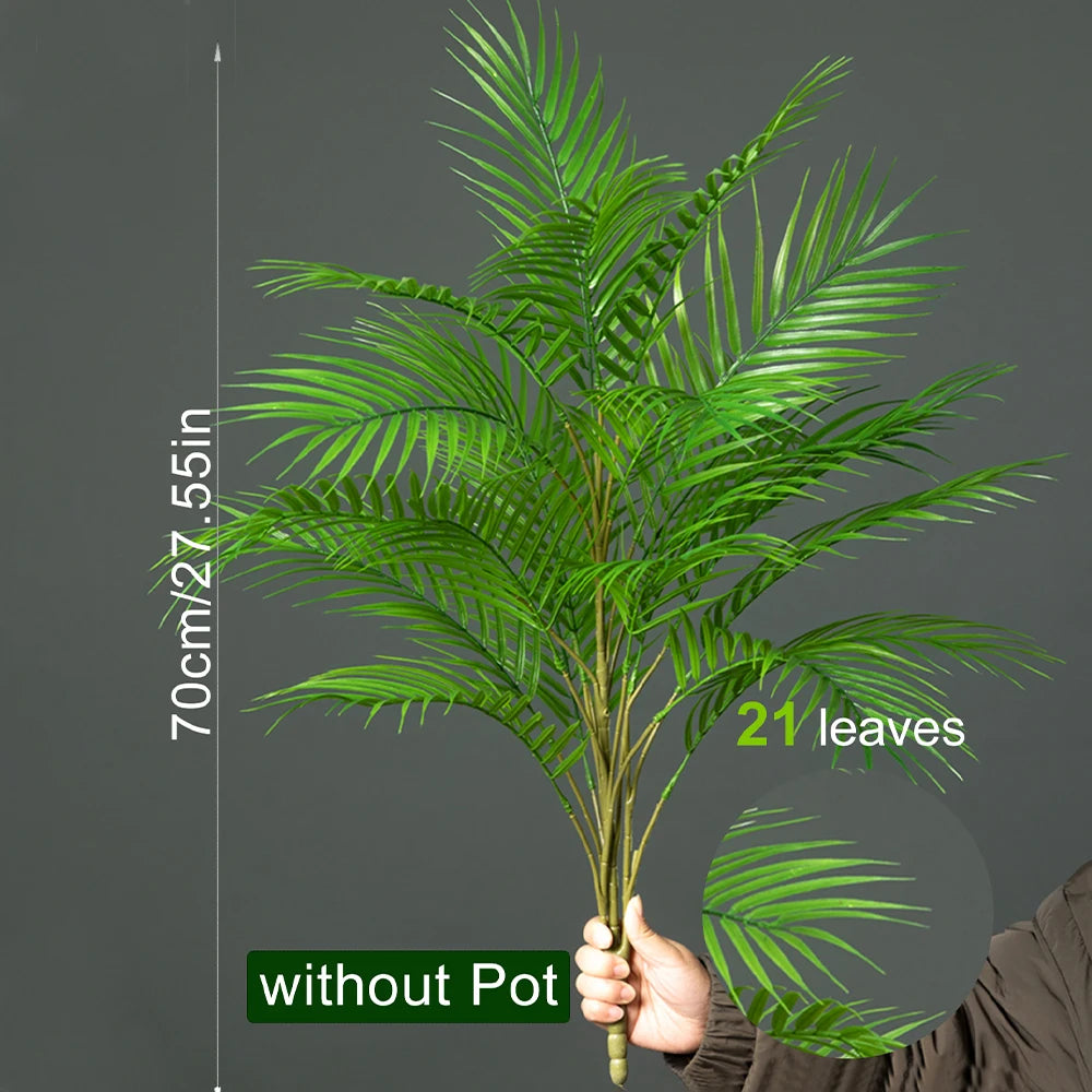 arge Artificial Palm Tree 50–88cm – Tropical Fake Green Plant for Home, Office & Garden Decor