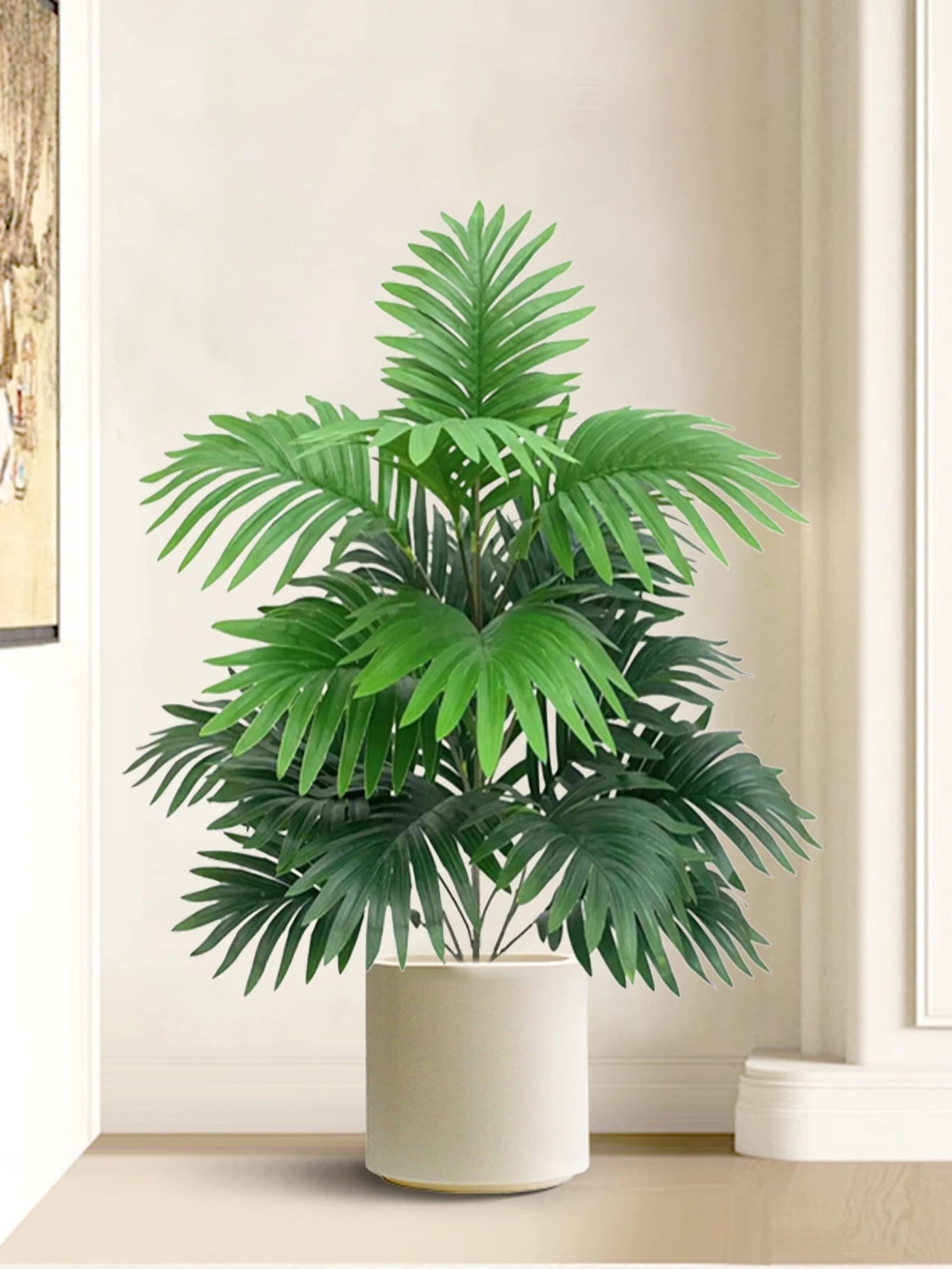 Large Artificial Palm Tree 70–80cm – Tropical Monstera Fake Plant with Green Leaves for Home