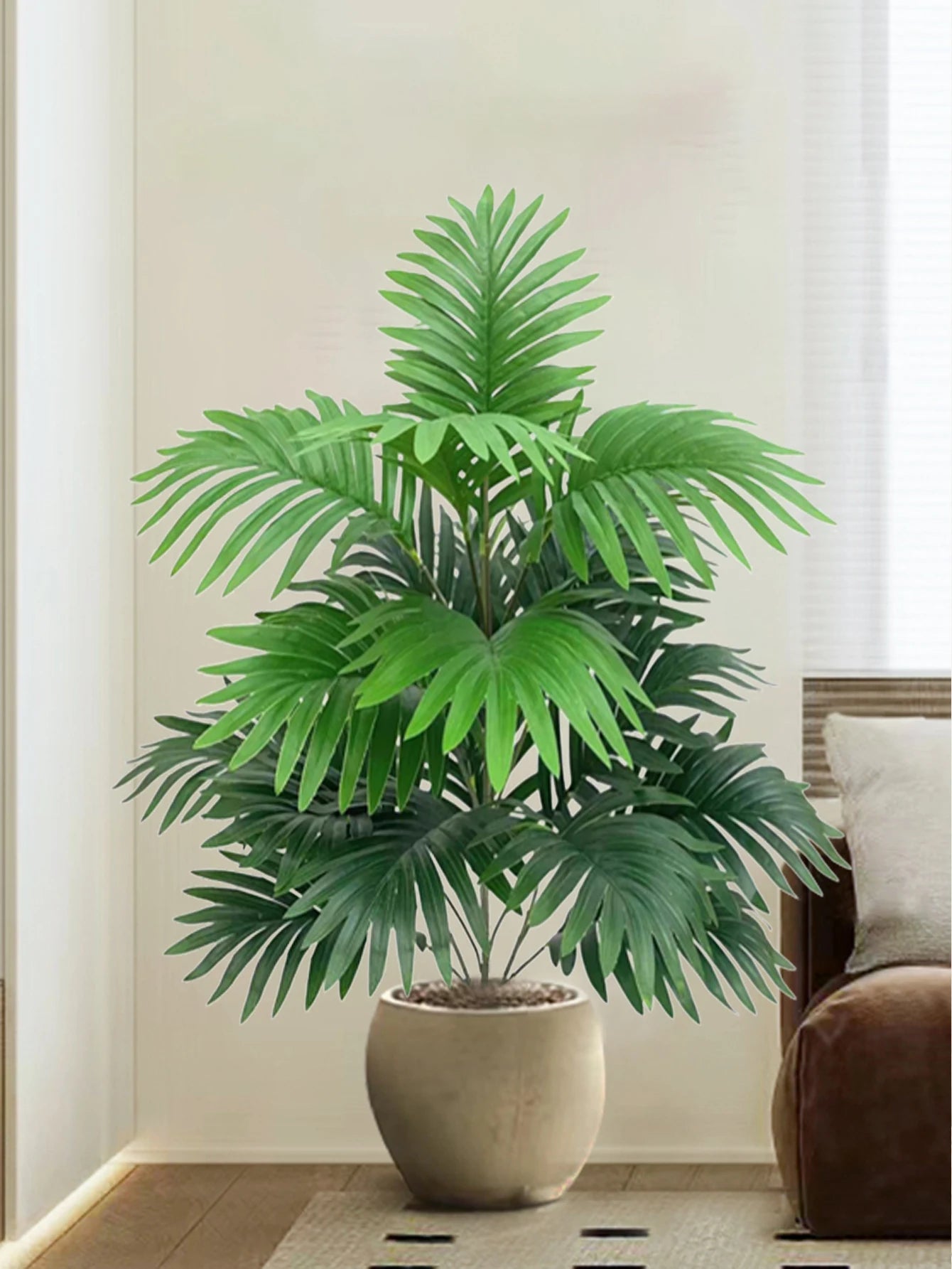 Large Artificial Palm Tree 70–80cm – Tropical Monstera Fake Plant with Green Leaves for Home