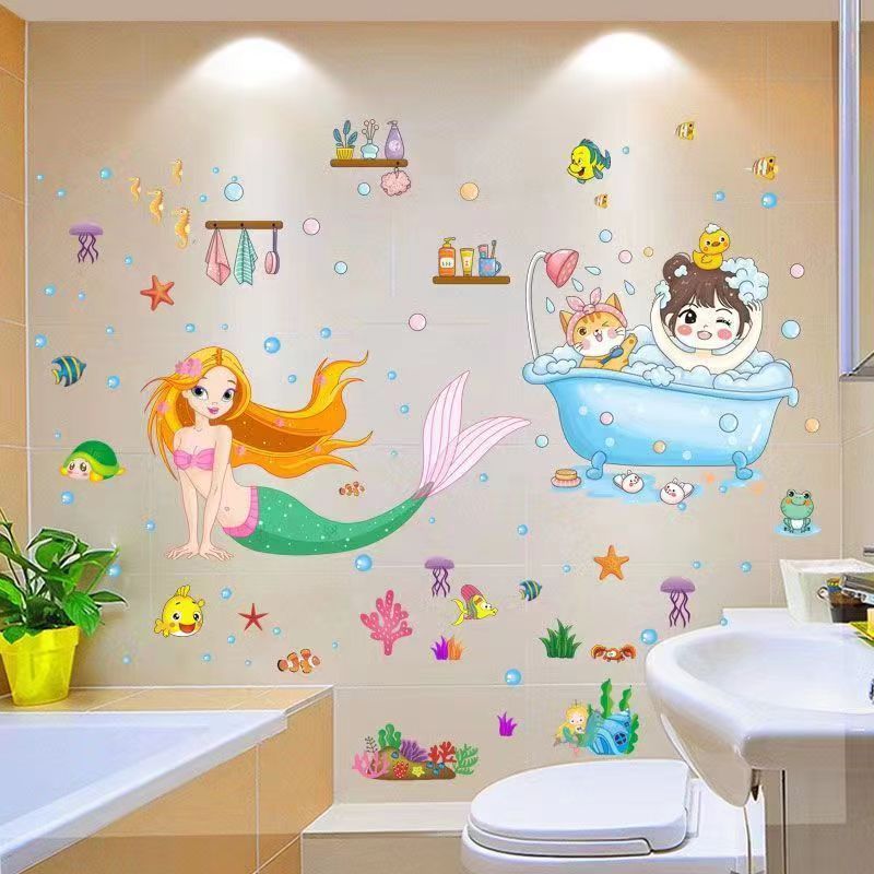 Cartoon Stickers Bathroom Tile Wall