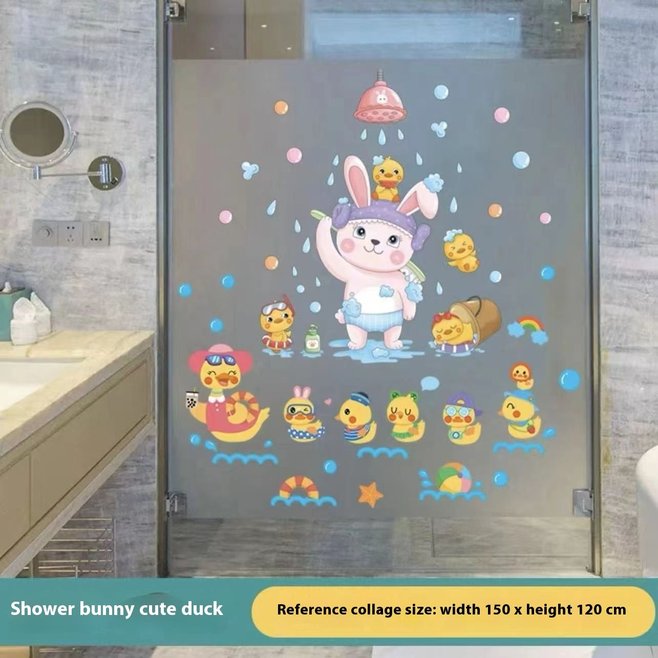 Cartoon Stickers Bathroom Tile Wall