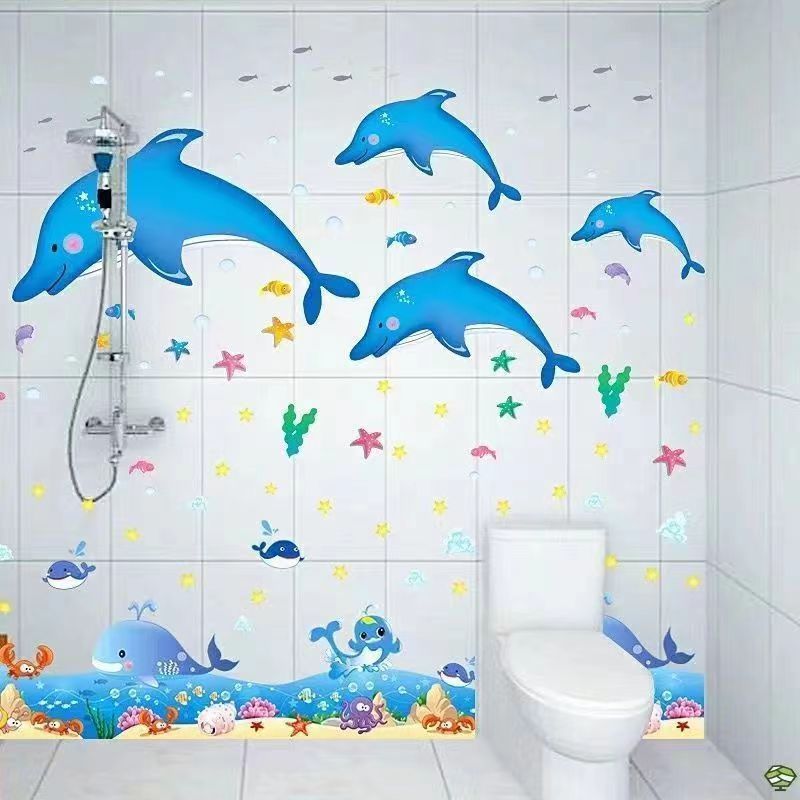 Cartoon Stickers Bathroom Tile Wall