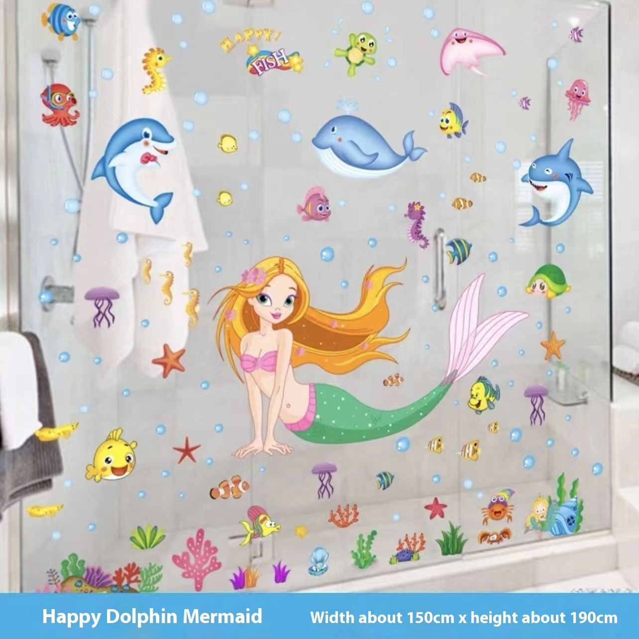 Cartoon Stickers Bathroom Tile Wall