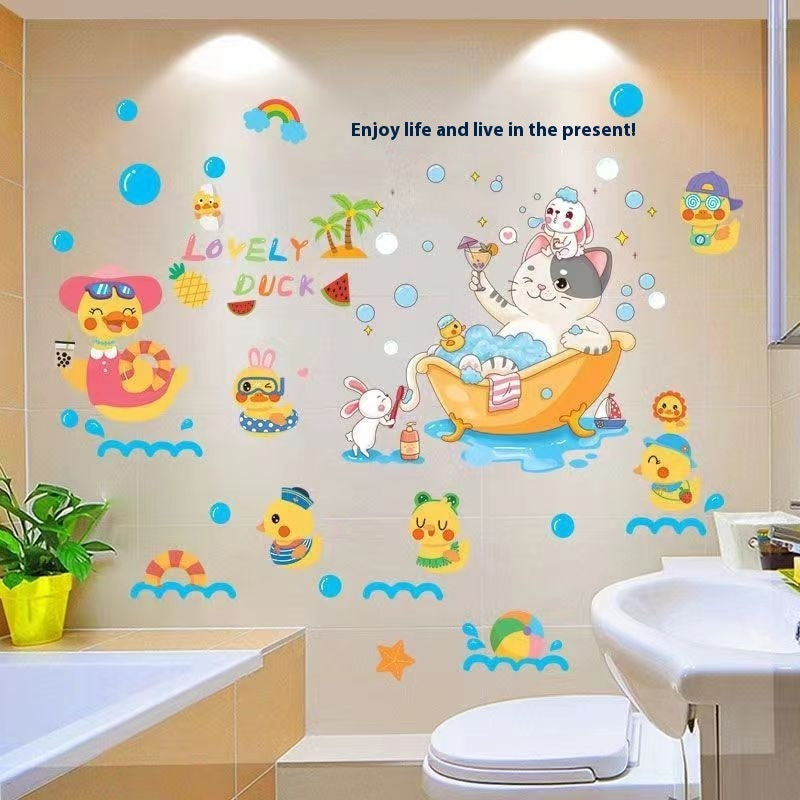 Cartoon Stickers Bathroom Tile Wall