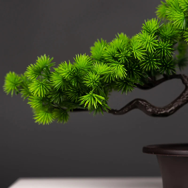 27cm Artificial Pine Bonsai – Fake Tree Ornament for Home, Room & Desktop Decoration