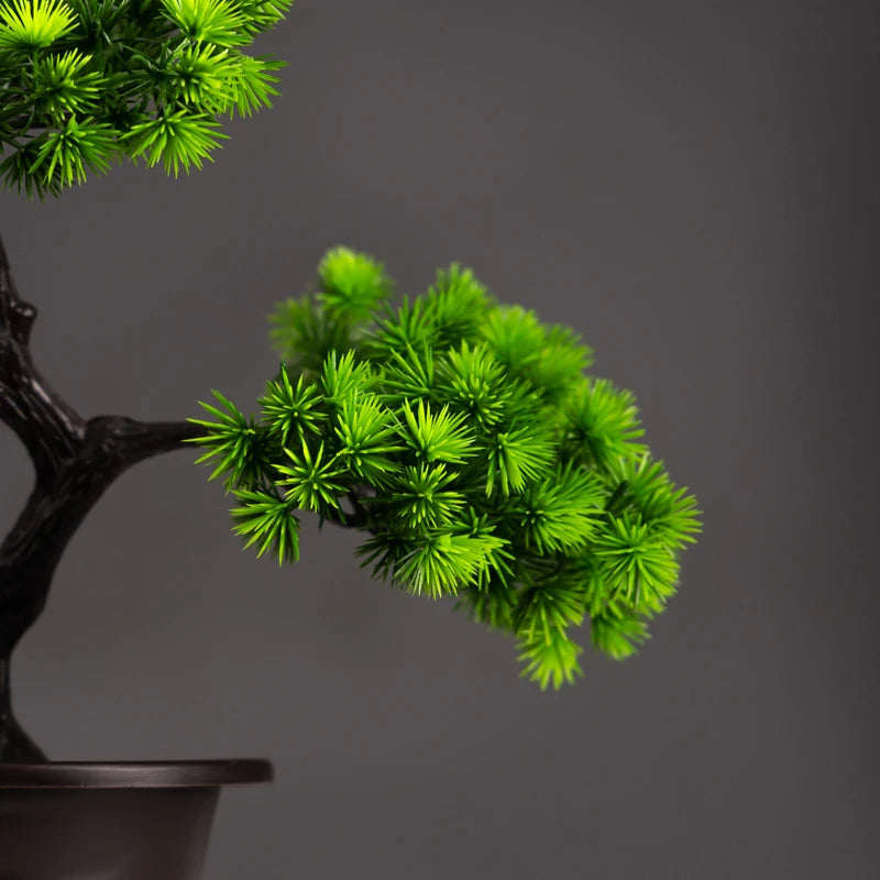 27cm Artificial Pine Bonsai – Fake Tree Ornament for Home, Room & Desktop Decoration
