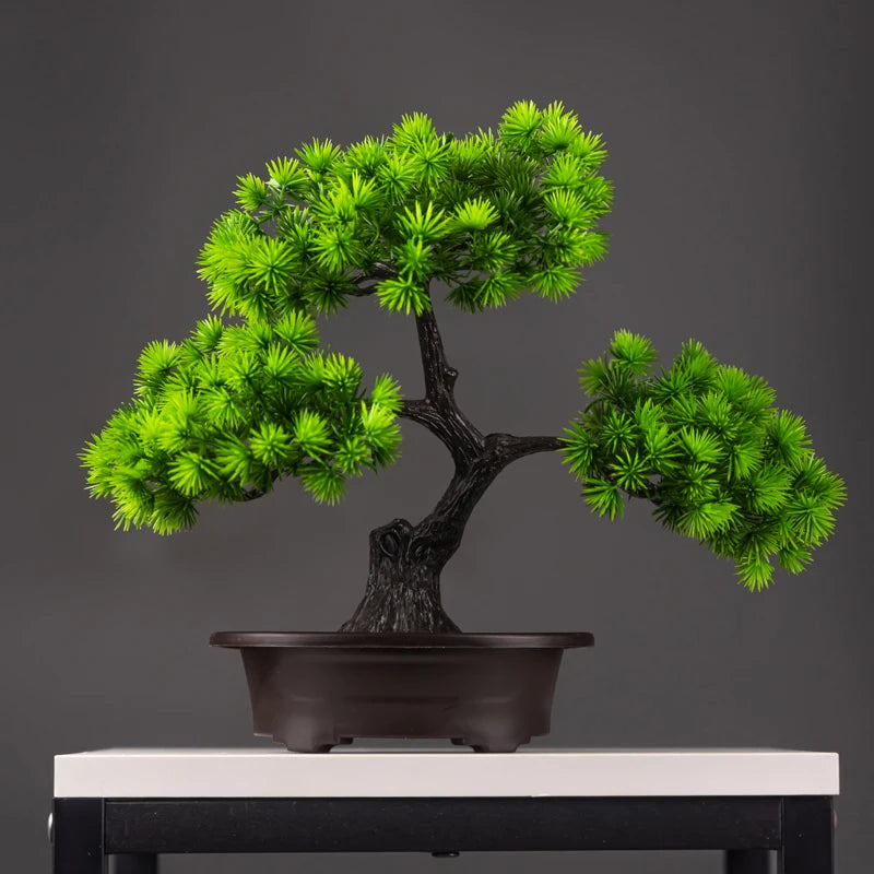 27cm Artificial Pine Bonsai – Fake Tree Ornament for Home, Room & Desktop Decoration