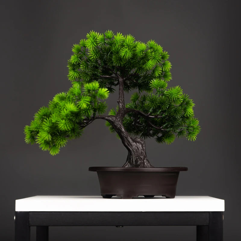 27cm Artificial Pine Bonsai – Fake Tree Ornament for Home, Room & Desktop Decoration