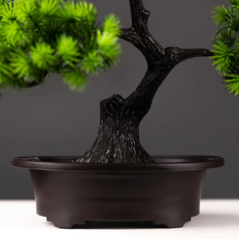 27cm Artificial Pine Bonsai – Fake Tree Ornament for Home, Room & Desktop Decoration
