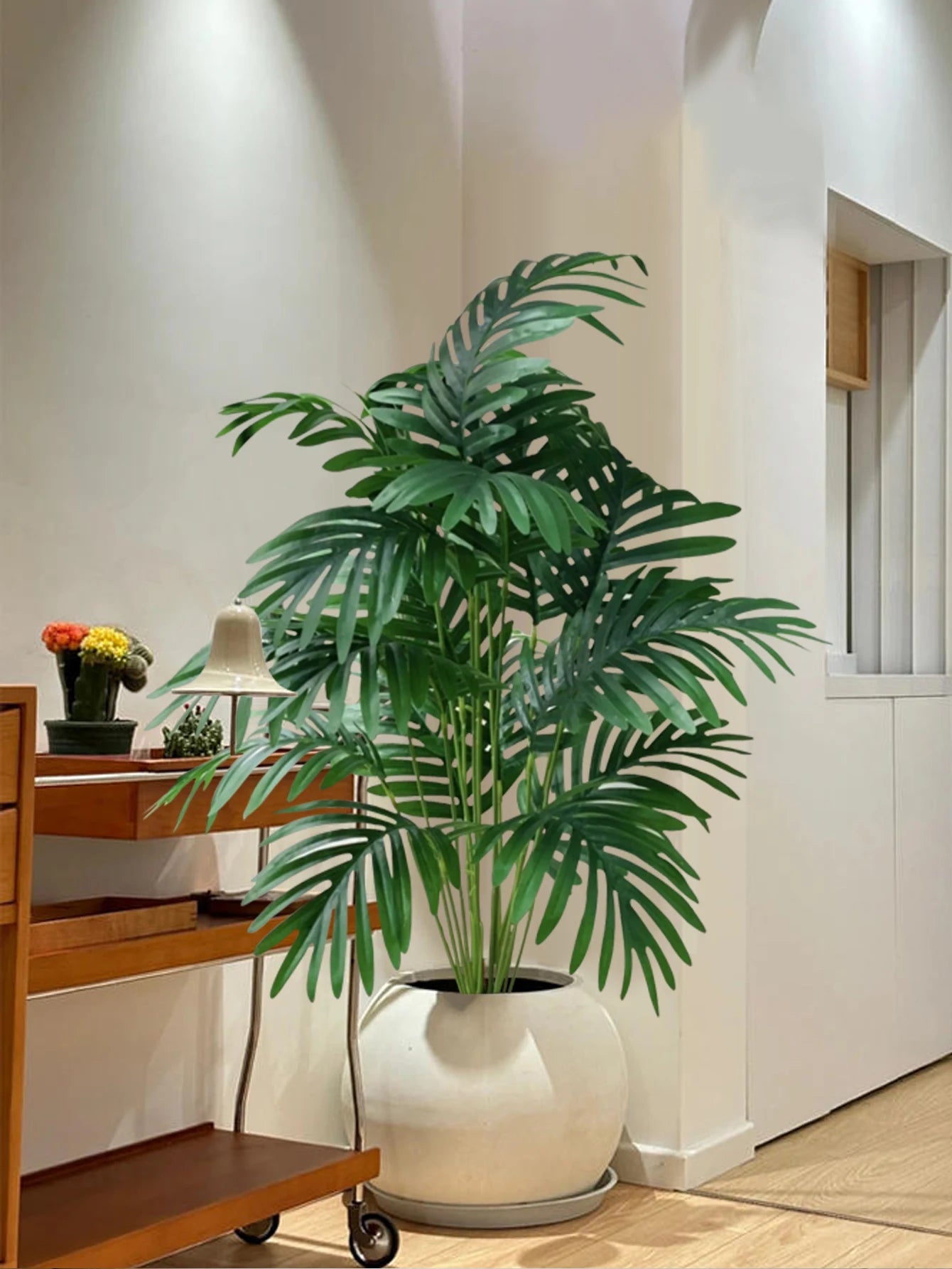 Large Artificial Palm Tree 70–80cm – Tropical Monstera Fake Plant with Green Leaves for Home