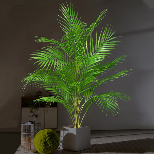 arge Artificial Palm Tree 50–88cm – Tropical Fake Green Plant for Home, Office & Garden Decor
