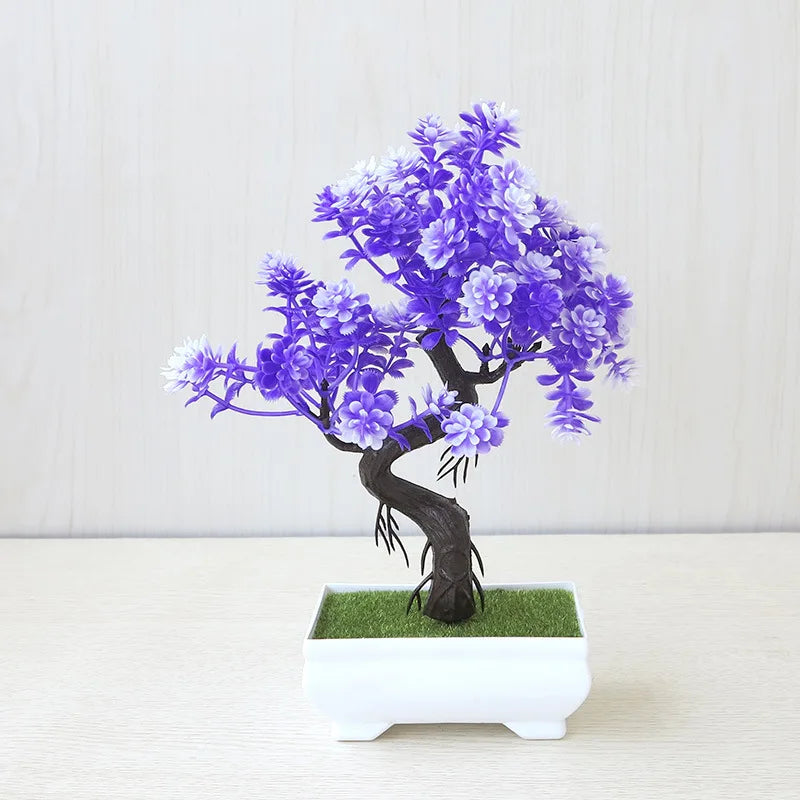 Artificial Bonsai Tree in Pot – Small Fake Plants for Home, Office, Garden & Tabletop Decoration