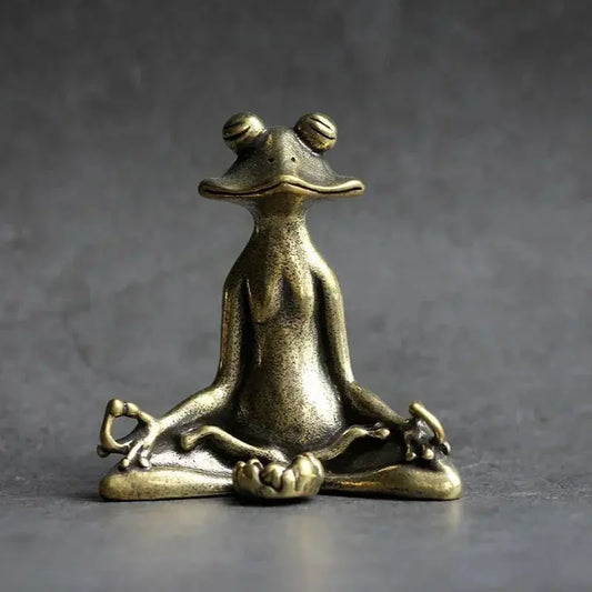 Pure Copper Frog Tea Pet Incense Burner – Retro Zen Decor