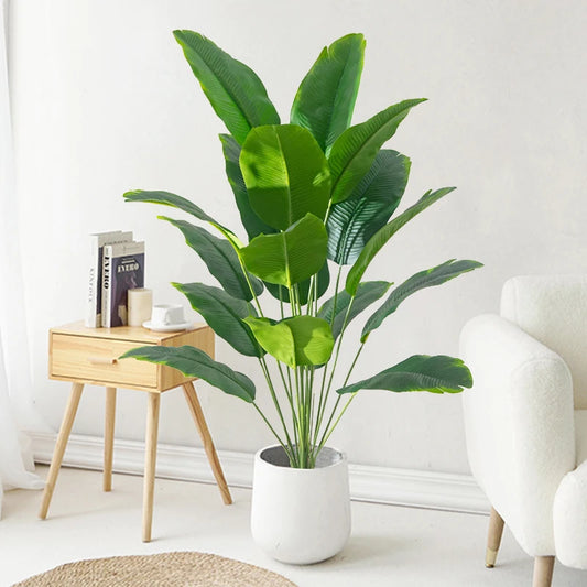Large Artificial Tropical Palm Tree – Real Touch Fake Banana & Monstera Plant for Home, Garden & Party