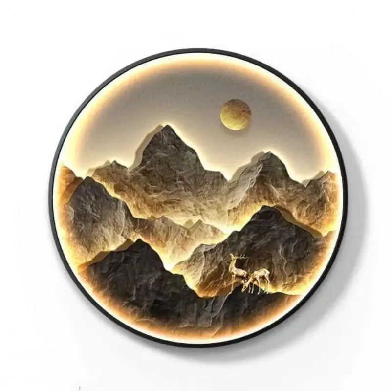 Modern Round LED Wall Lamp – Decorative Mural Light for Corridor, Living Room & Home Wall Art Lighting