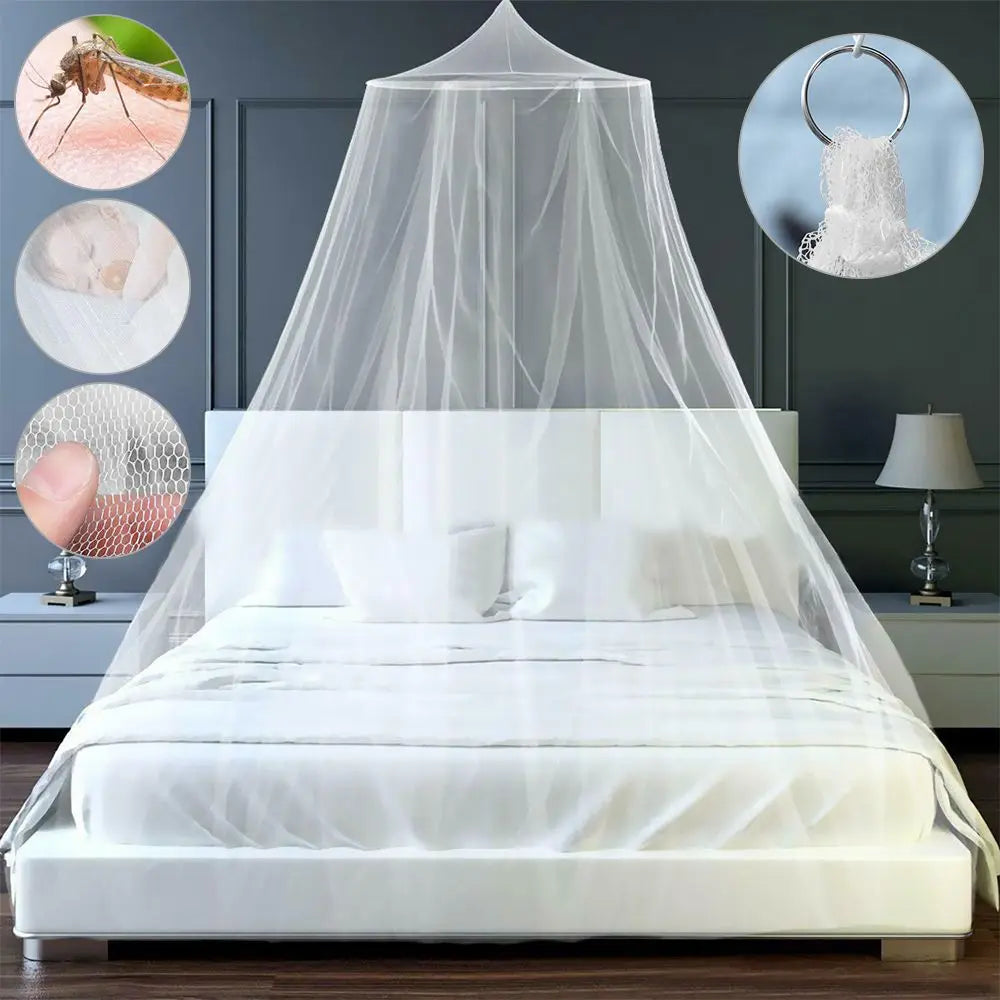 Princess Mosquito Net Canopy – Dome Mesh Bed Protection & Home Decor, Single Entry Insect Repellent