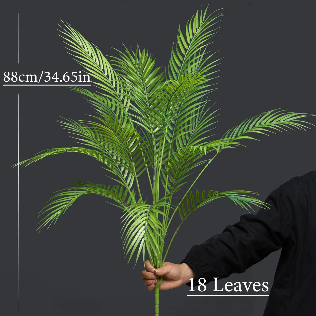 arge Artificial Palm Tree 50–88cm – Tropical Fake Green Plant for Home, Office & Garden Decor