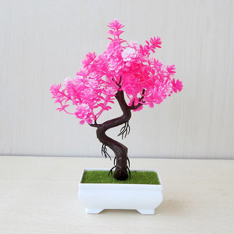 Artificial Bonsai Tree in Pot – Small Fake Plants for Home, Office, Garden & Tabletop Decoration