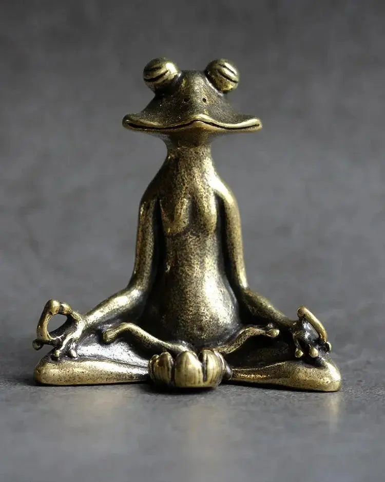 Pure Copper Frog Tea Pet Incense Burner – Retro Zen Decor