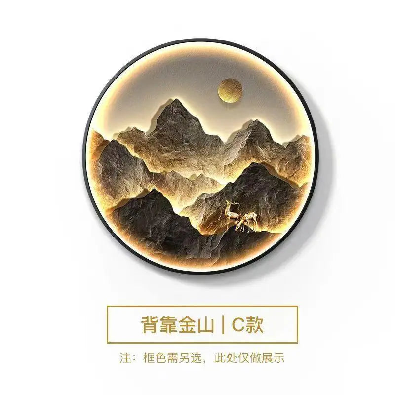 Modern Round LED Wall Lamp – Decorative Mural Light for Corridor, Living Room & Home Wall Art Lighting