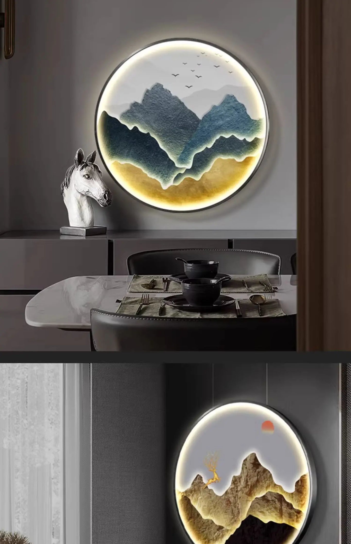 Modern Round LED Wall Lamp – Decorative Mural Light for Corridor, Living Room & Home Wall Art Lighting