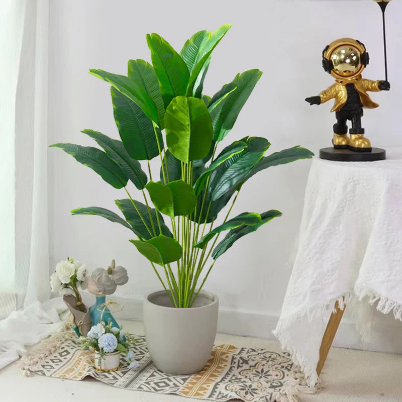 Large Artificial Tropical Palm Tree – Real Touch Fake Banana & Monstera Plant for Home, Garden & Party