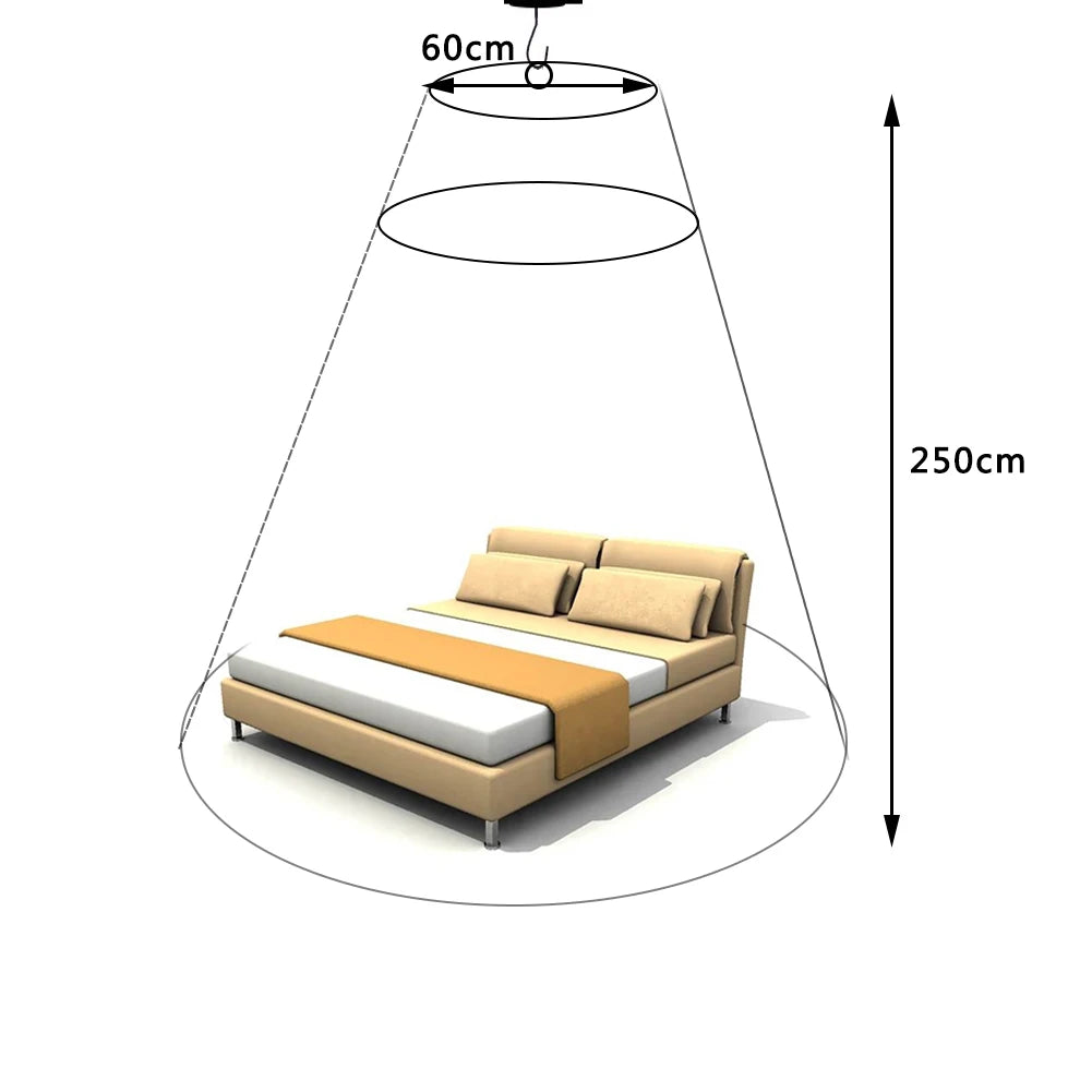 Large Dome Mosquito Net for Bed – Hanging Insect Mesh Canopy for Bedroom Protection