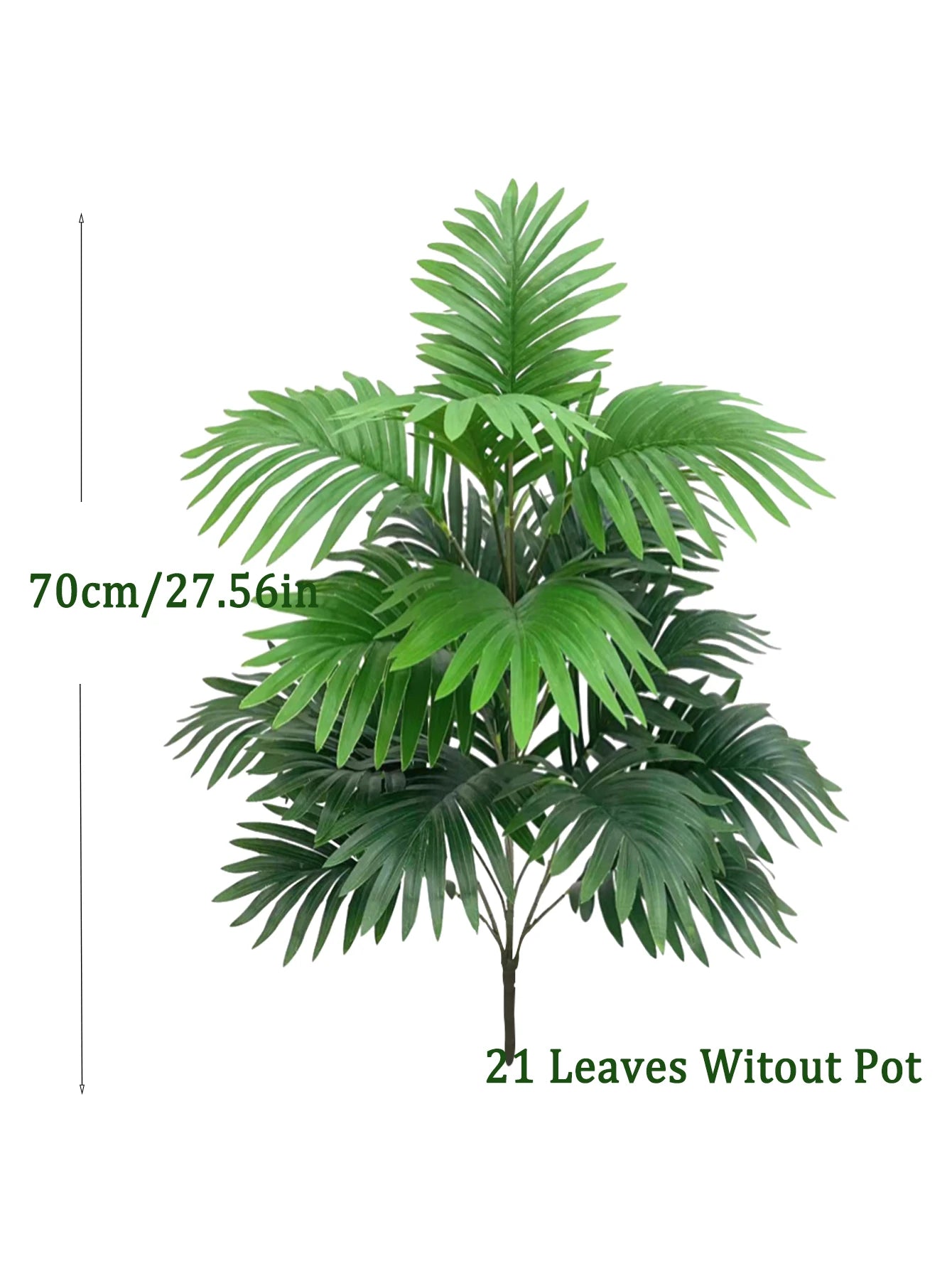 Large Artificial Palm Tree 70–80cm – Tropical Monstera Fake Plant with Green Leaves for Home