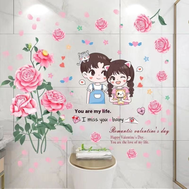 Cartoon Stickers Bathroom Tile Wall